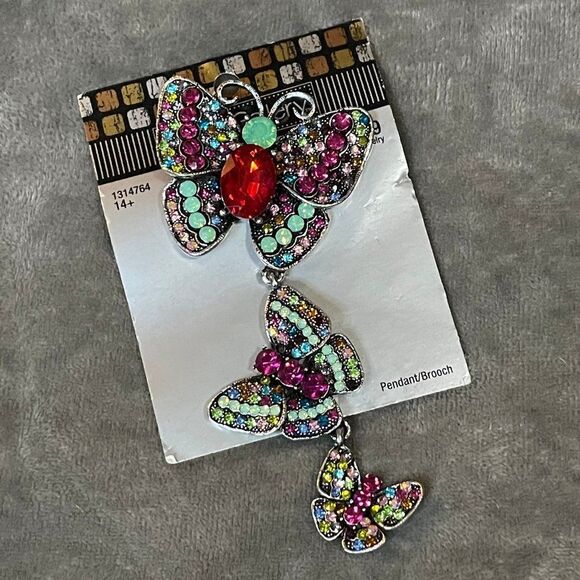 Colorful Butterfly Brooch - Picture 3 of 4